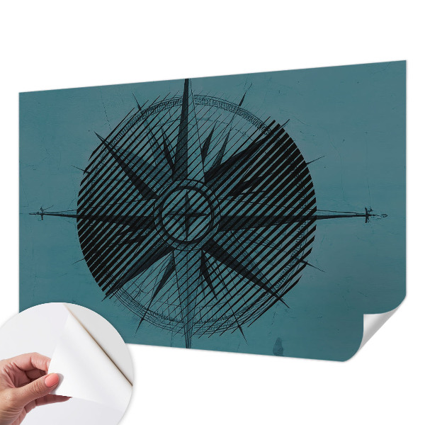 3D fotobehang Scheepskompas