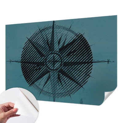 3D fotobehang Scheepskompas