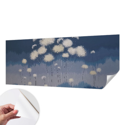 Foto behang voor de kinderkamer Witte paardenbloemen
