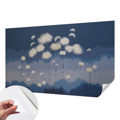 Foto behang voor de kinderkamer Witte paardenbloemen