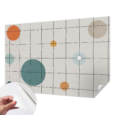 Fotobehang voor de kinderkamer met gekleurde cirkels