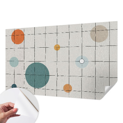 Fotobehang voor de kinderkamer met gekleurde cirkels