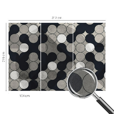 Fotobehang babykamer met geometrische cirkels