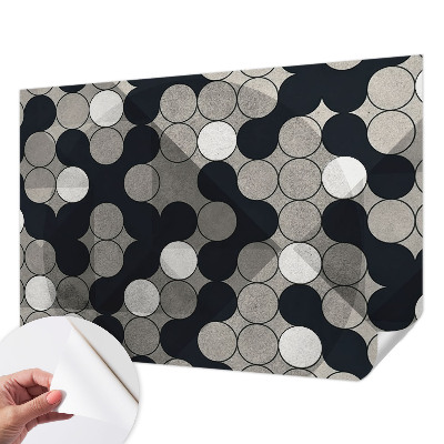 Fotobehang babykamer met geometrische cirkels