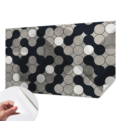 Fotobehang babykamer met geometrische cirkels