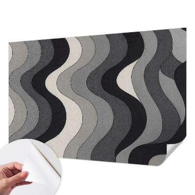 Fotobehang tienerkamer Grijze golven