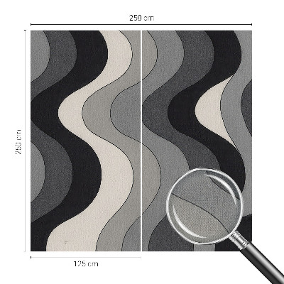 Fotobehang tienerkamer Grijze golven