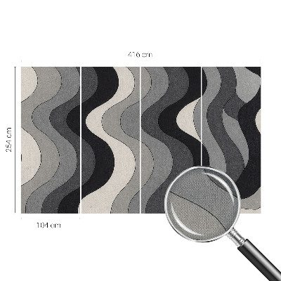 Fotobehang tienerkamer Grijze golven