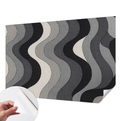 Fotobehang tienerkamer Grijze golven