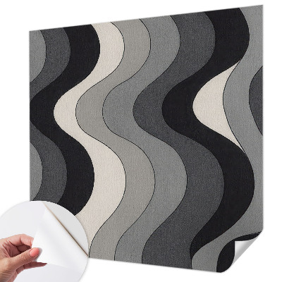 Fotobehang tienerkamer Grijze golven