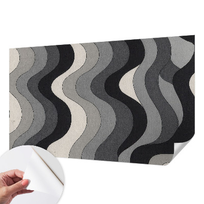 Fotobehang tienerkamer Grijze golven