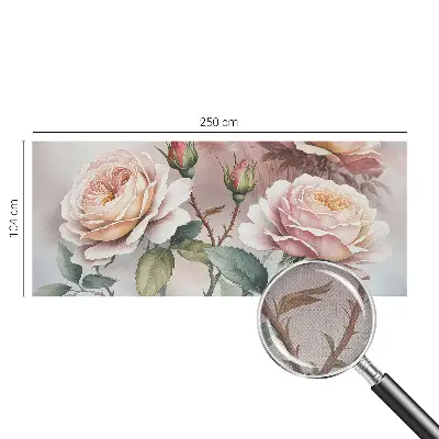 Zelfklevend fotobehang met pastelrozen als motief