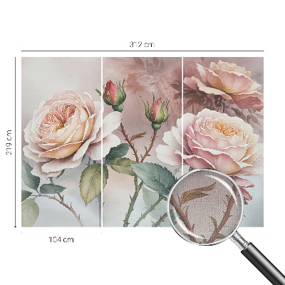 Zelfklevend fotobehang Pastel rozen