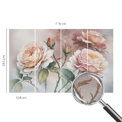 Zelfklevend fotobehang Pastel rozen
