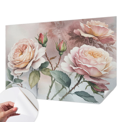 Zelfklevend fotobehang Pastel rozen