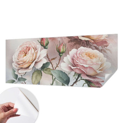 Zelfklevend fotobehang Pastel rozen