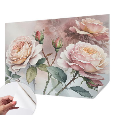 Zelfklevend fotobehang Pastel rozen