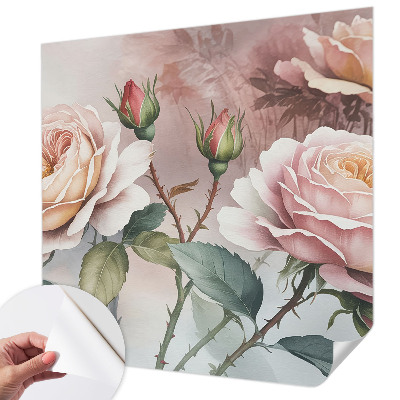 Zelfklevend fotobehang Pastel rozen