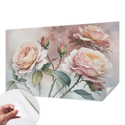 Zelfklevend fotobehang Pastel rozen