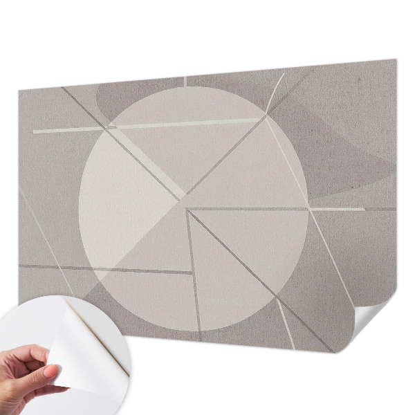 Foto behang voor de keuken met een abstract geometrisch ontwerp