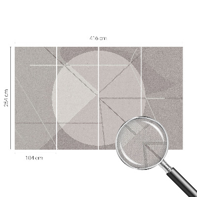Foto behang voor de keuken met een abstract geometrisch ontwerp