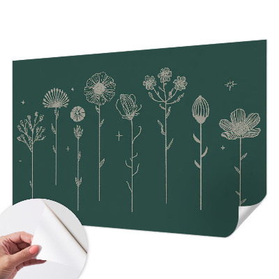 Fotobehang zelfklevend met een subtiel bloemenpatroon