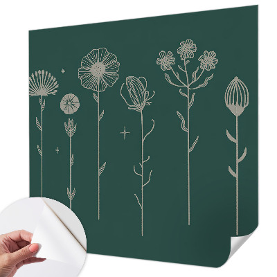 Fotobehang zelfklevend met een subtiel bloemenpatroon