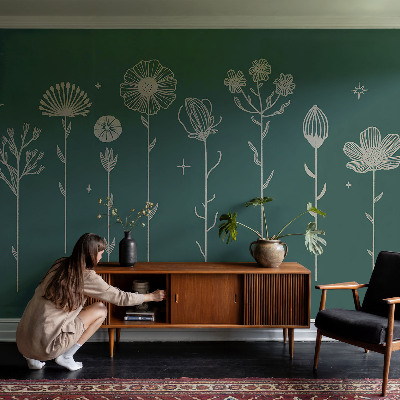 Fotobehang zelfklevend met een subtiel bloemenpatroon