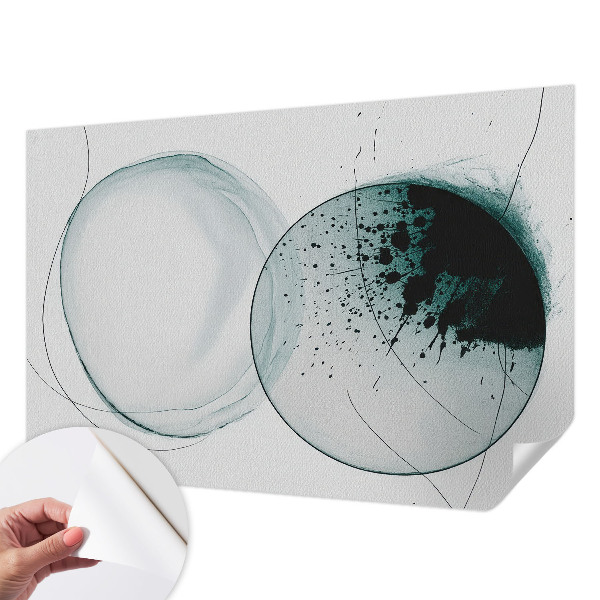 Zelfklevende behangsticker Groene cirkels