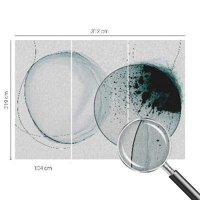 Zelfklevende behangsticker Groene cirkels