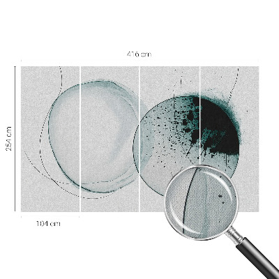 Zelfklevende behangsticker Groene cirkels