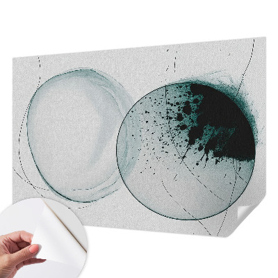 Zelfklevende behangsticker Groene cirkels