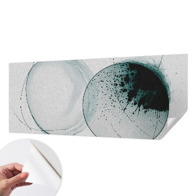 Zelfklevende behangsticker Groene cirkels