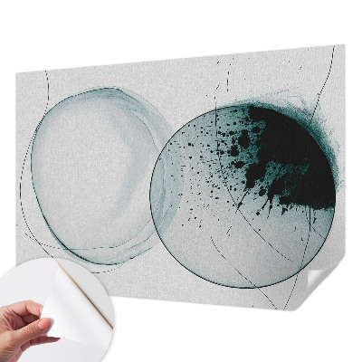 Zelfklevende behangsticker Groene cirkels