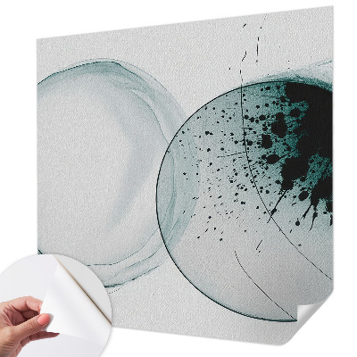 Zelfklevende behangsticker Groene cirkels