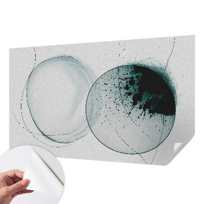 Zelfklevende behangsticker Groene cirkels