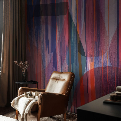 Zelfklevend fotobehang op maat met regenboogstrepen