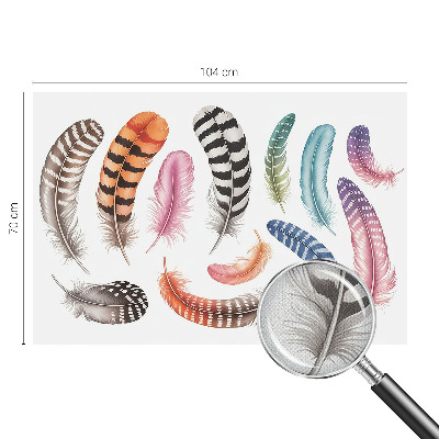 Fotobehang kinderkamer Pastelkleurige veren