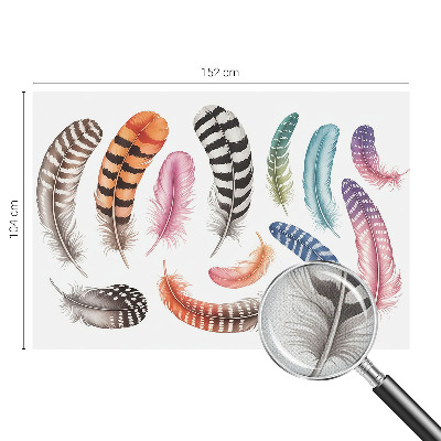 Fotobehang kinderkamer Pastelkleurige veren