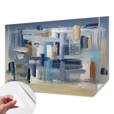 Fotobehang voor kinderkamer met abstracte penselen als decoratie