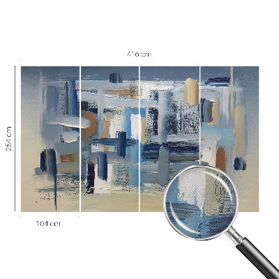 Fotobehang voor kinderkamer met abstracte penselen als decoratie