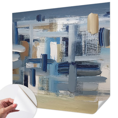 Fotobehang voor kinderkamer met abstracte penselen als decoratie