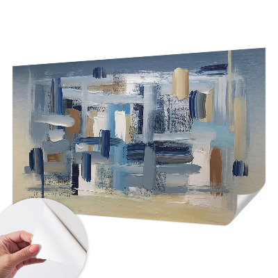 Fotobehang voor kinderkamer met abstracte penselen als decoratie