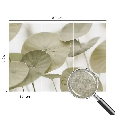 Fotobehang tienerkamer met een natuurlijke en elegante uitstraling