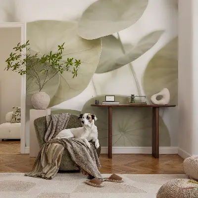 Fotobehang tienerkamer met een natuurlijke en elegante uitstraling