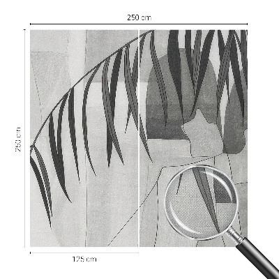 Fotobehang voor de kinderkamer met een abstracte palmboom als motief