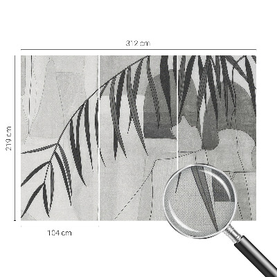 Fotobehang voor de kinderkamer met een abstracte palmboom als motief