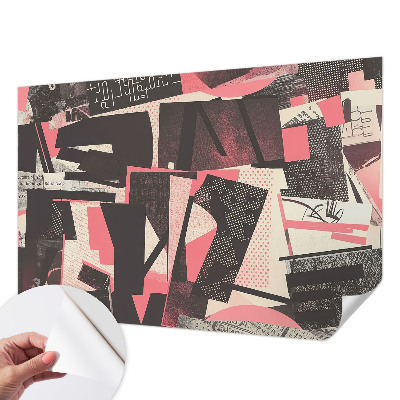 Fotobehang babykamer met een geometrische collage als motief