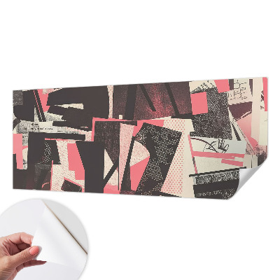 Fotobehang babykamer met een geometrische collage als motief