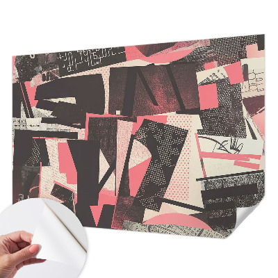 Fotobehang babykamer met een geometrische collage als motief